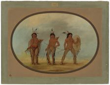 Three Cheyenne Warriors, 1861/1869. Creator: George Catlin