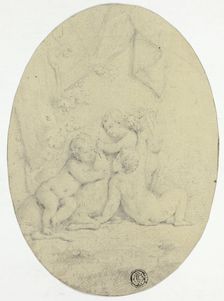 Three Children and a Goat, n.d. Creator: Unknown