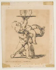 Three Children with a Tray, ca. 1638. Creator: Stefano della Bella