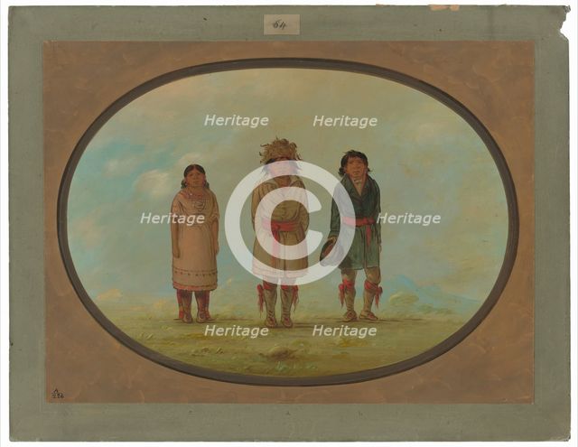Three Creek Indians, 1861/1869. Creator: George Catlin.