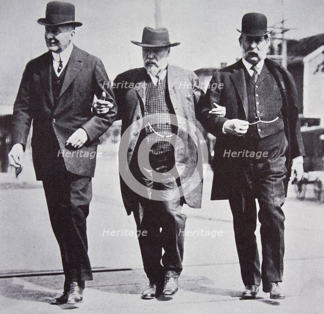 Three American businessmen, 1900s.  Creator: Unknown.