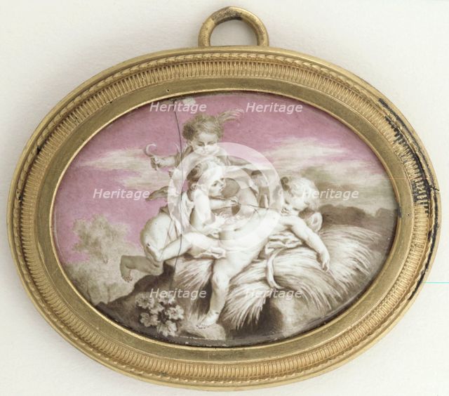 Three amorins playing, c18th century. Creator: Unknown.