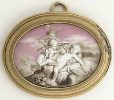 Three amorins playing, c18th century. Creator: Unknown
