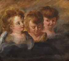 Three angel heads in the clouds. Creator: Rubens, Pieter Paul (1577-1640)