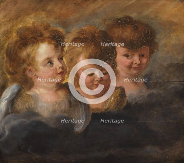 Three angel heads in the clouds. Creator: Rubens, Pieter Paul (1577-1640).