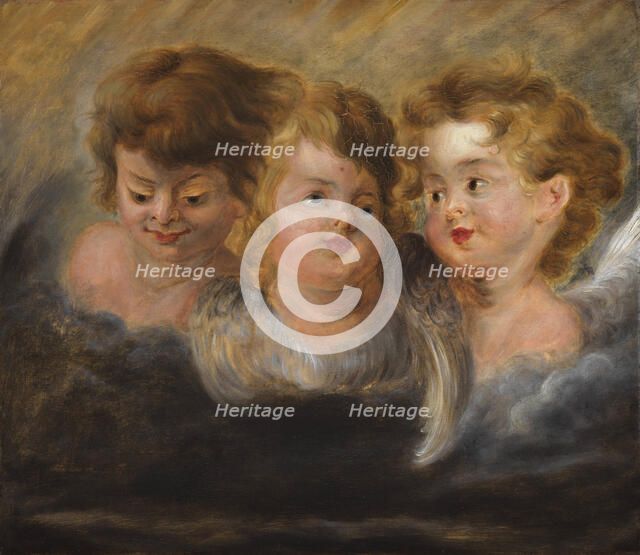 Three angel heads in the clouds. Creator: Rubens, Pieter Paul (1577-1640).
