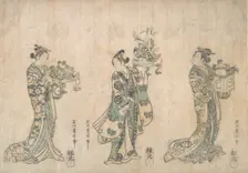 Three Actors, 1750 or 1751. Creator: Ishikawa Toyonobu