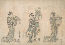 Three Actors, 1750 or 1751. Creator: Ishikawa Toyonobu