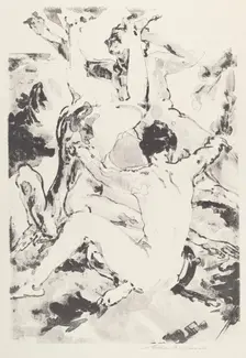 Three Acrobats, 1919-1920. Creator: Arthur Davies
