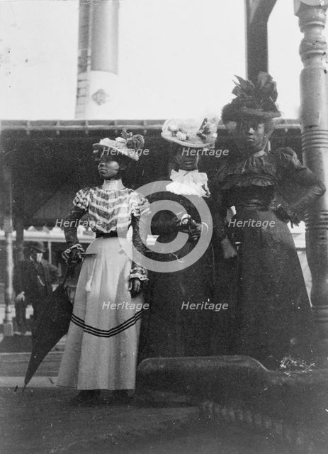Three African American women...State Fair at Saint Paul, Minnesota, 1903. Creator: Frances Benjamin Johnston.