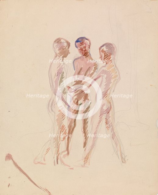 Three Boys, 1900-1925. Creator: Magnus Enckell.