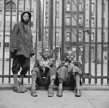 Three boys who live in the Harlem area, New York, 1943. Creator: Gordon Parks