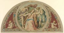 Three Boys Save the Despairing Pamina from Suicide, 1864. Creator: Moritz von Schwind
