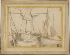 Three Boats, 1630/93. Creator: Willem van de Velde I