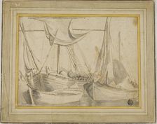 Three Boats, 1630/93. Creator: Willem van de Velde I