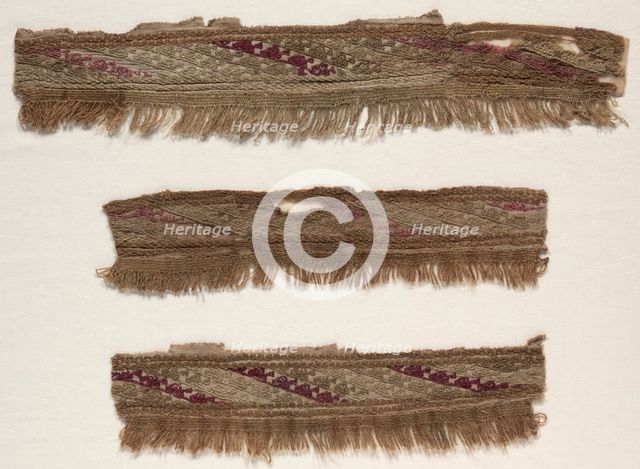 Three Border Fragments, c. 1100-1400. Creator: Unknown.