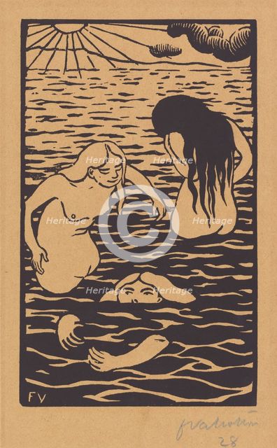 Three Bathers, 1894. Creator: Félix Vallotton.