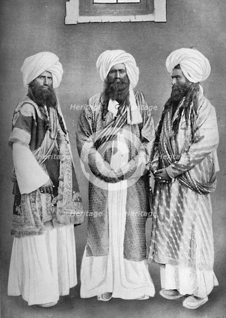 Three Balochi chiefs, 1902. Artist: F Bremner.