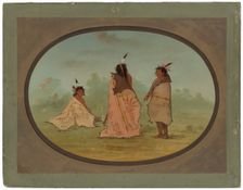 Three Blackfoot Men, 1855/1869. Creator: George Catlin