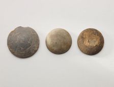 Three blank gaming disks, 1200-1400. Creator: Unknown