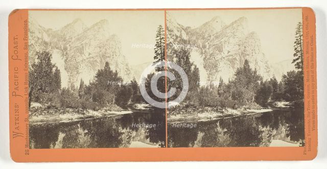 Three Brothers, 4480 ft., Yosemite, 1861/76. Creator: Carleton Emmons Watkins.