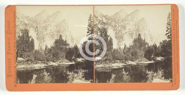 Three Brothers, 4480 ft., Yosemite, 1861/76. Creator: Carleton Emmons Watkins.