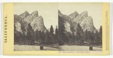Three Brothers - Yosemite Valley, California, 1865. Creator: Lawrence & Houseworth