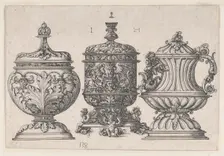 Three Goblets, 1528-1563. Creator: Hieronymus Hopfer