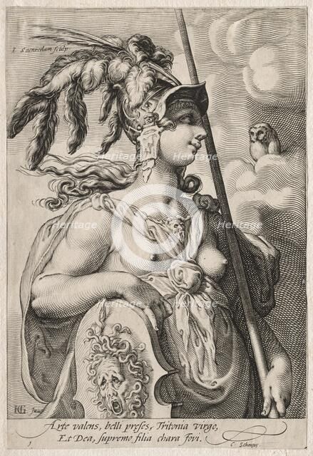 Three Goddesses, c. 1595. Creator: Jan Saenredam (Dutch, 1565-1607).