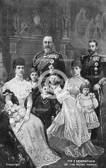 Three generations of the British Royal Family, c1903. Artist: Unknown