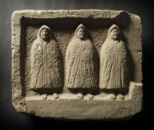 Three genii relief, Housesteads Fort, Hadrian's Wall, Northumberland, c2012. Artist: Alun Bull