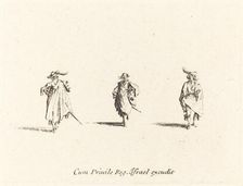Three Gentlemen, probably 1634. Creator: Jacques Callot