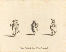 Three Gentlemen, probably 1634. Creator: Jacques Callot