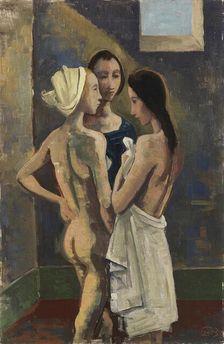 Three girls, 1943. Creator: Karl Hofer