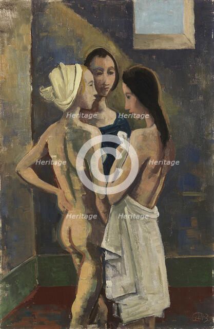 Three girls, 1943. Creator: Karl Hofer.