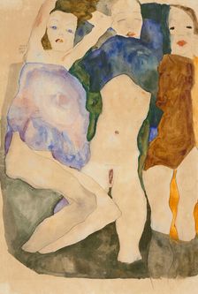 Three girls, 1911. Creator: Schiele, Egon (1890-1918)
