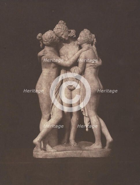 Three Graces, 1840s. Creators: William Henry Fox Talbot, Antonio Canova.