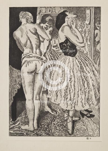 Three Graces of the Ballet, pub. 1927. Creator: Laura Knight (1877 - 1970).