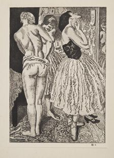 Three Graces of the Ballet, pub. 1927. Creator: Laura Knight (1877 - 1970)