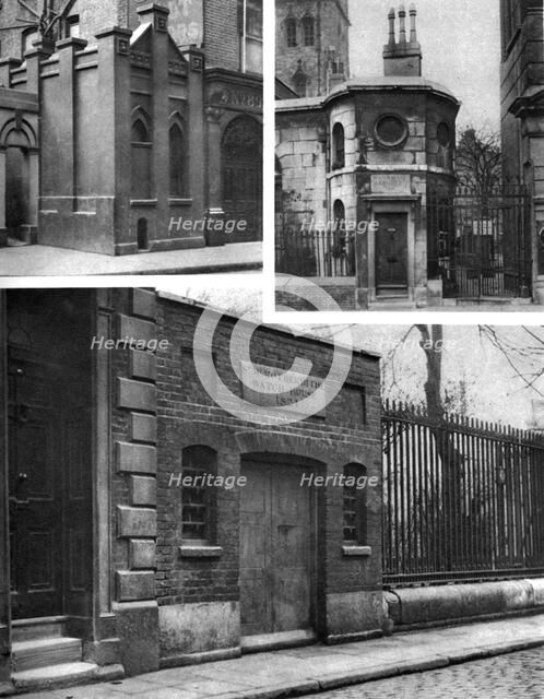 Three graveyard watch houses, London, 1926-1927. Artist: Whiffin