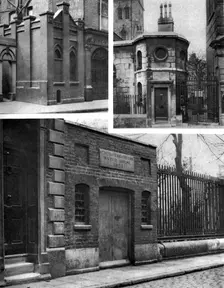Three graveyard watch houses, London, 1926-1927. Artist: Whiffin
