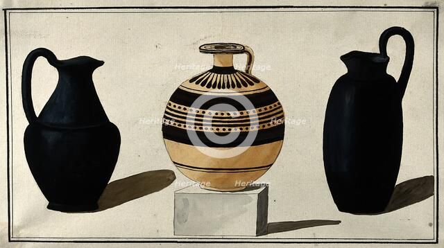 Three Greek jugs, 1760-1769. Creator: Augustin Dahlsteen.