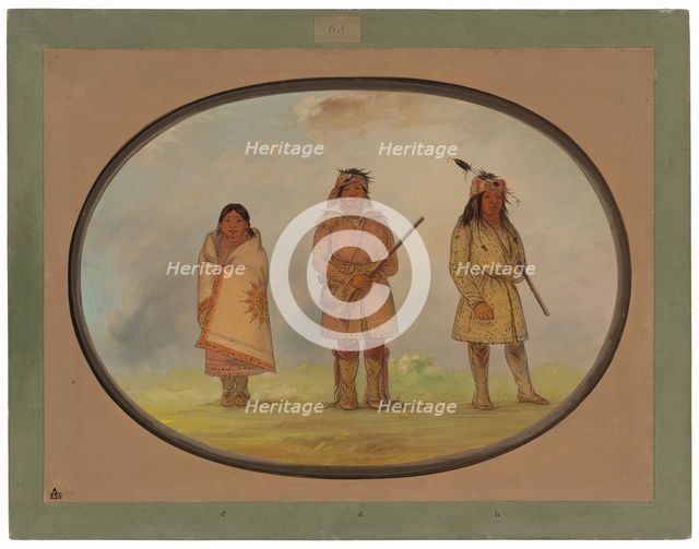Three Delaware Indians, 1861/1869. Creator: George Catlin.