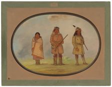 Three Delaware Indians, 1861/1869. Creator: George Catlin