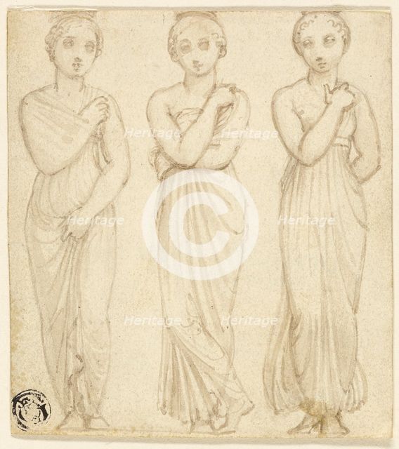 Three Draped Female Figures, n.d. Creator: Thomas Stothard.