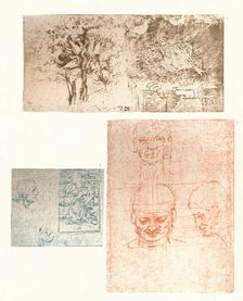 Three drawings, c1472-c1519 (1883). Artist: Leonardo da Vinci