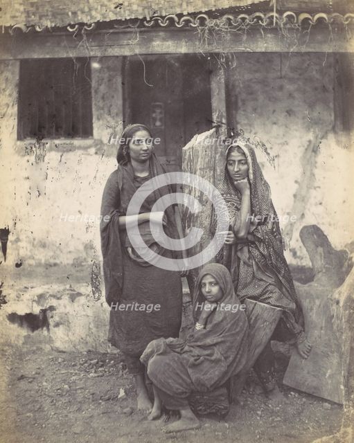Three East Indian Women, 1870s. Creator: Francis Frith.