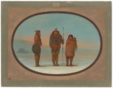 Three Esquimaux, 1855/1869. Creator: George Catlin