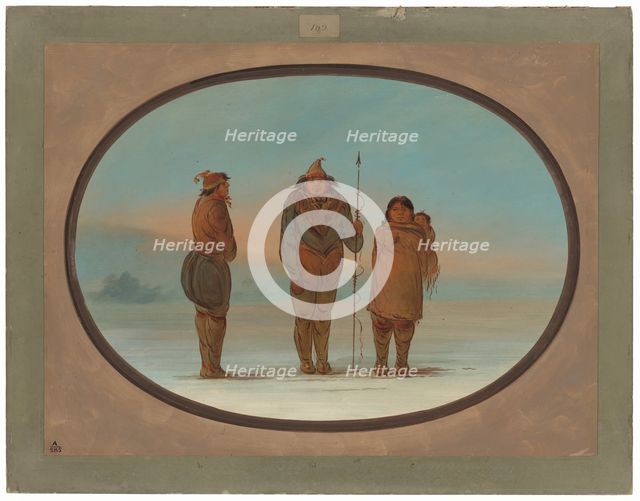 Three Esquimaux, 1855/1869. Creator: George Catlin.