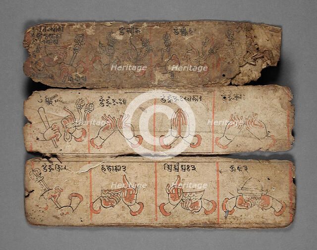 Three Folios from a Book of Iconography, 15th century. Creator: Unknown.